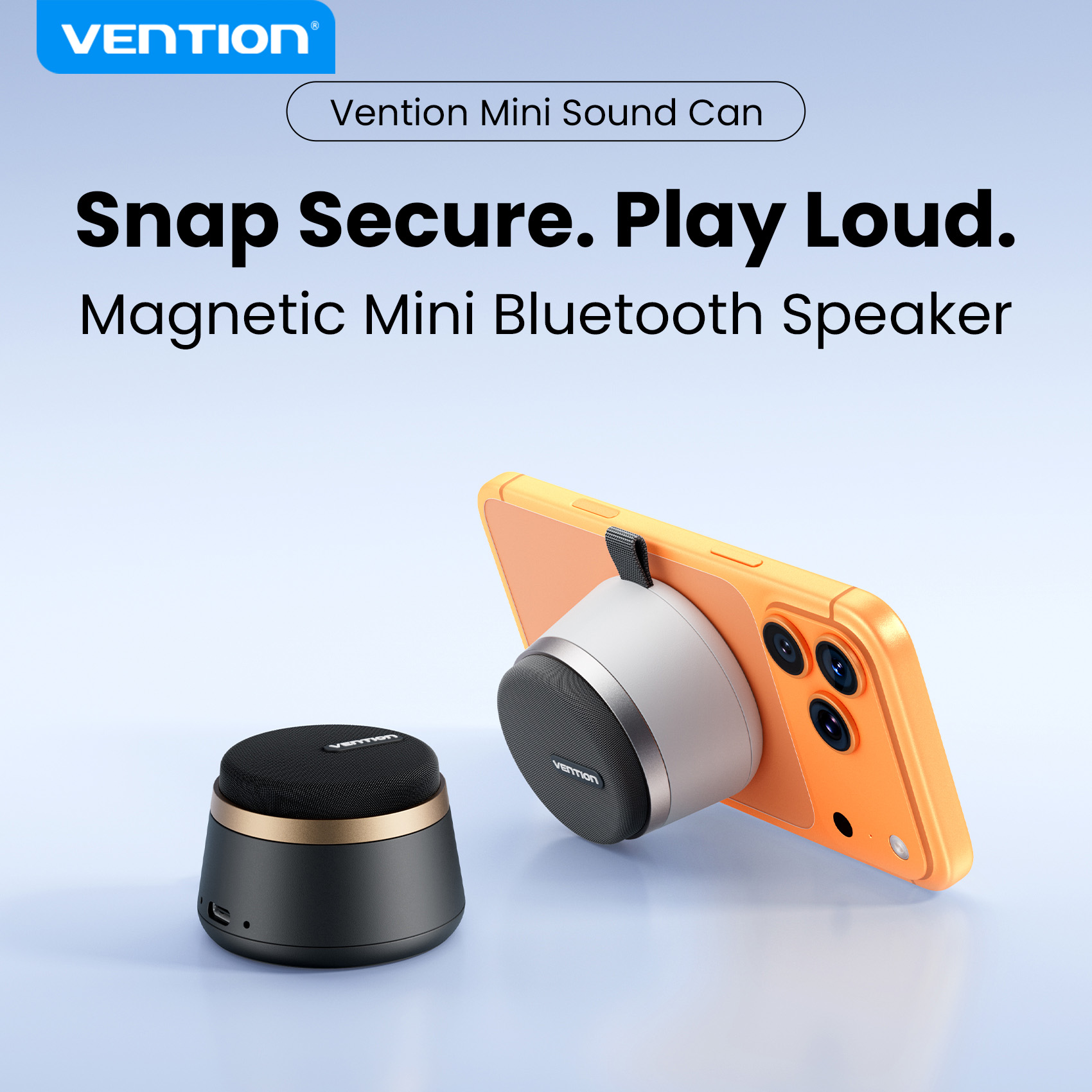 Google Speaker Nest Mini - Vention Manyetik Taşınabilir Bluetooth Hoparlör IPX6